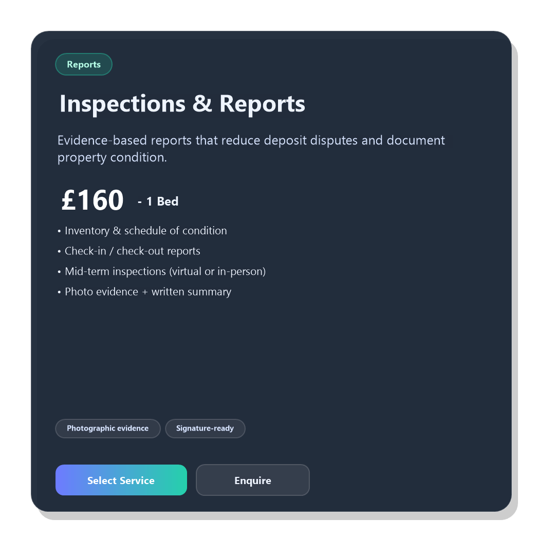 Inspections & Reports 1 Bed - Image 2