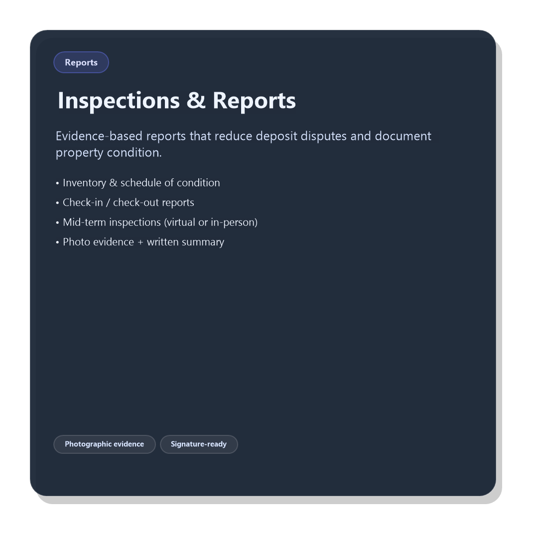 Inspections & Reports 4 Bed
