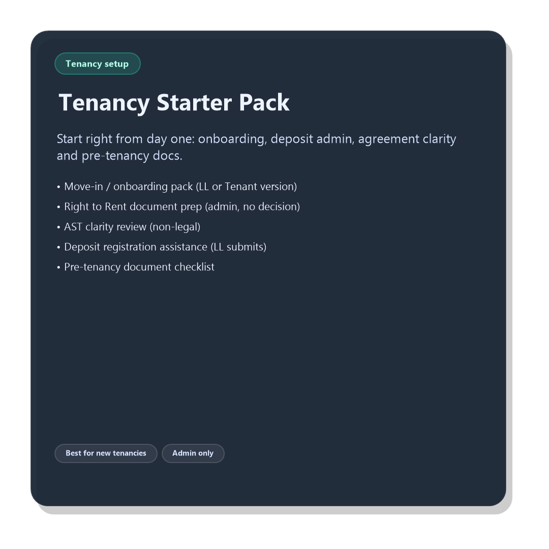 Tenancy Starter Pack